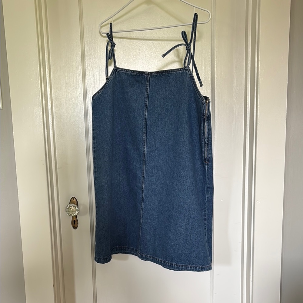 NWOT Asos Denim Sundress with Tie Straps